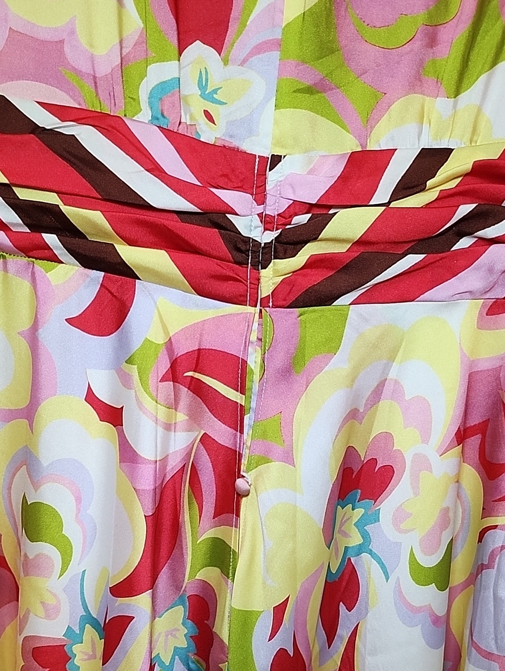 Rickie Freeman by Teri Jon Women's Yellow Floral V-Neck Dress Size 8 - Picture 14 of 15